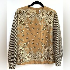 Karl Lagerfeld Women’s Brown Floral Blouse.Size M .Pre-owned.Perfect Conditions